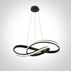 One Light Evia 63066AB lampa wisząca 1x40 W czarna