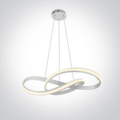 One Light Evia 63066AW lampa wisząca 1x40 W biała