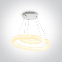 One Light Asvesti 63112W lampa wisząca 1x60 W biała
