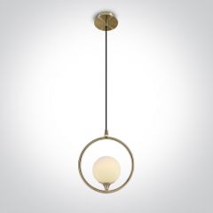 One Light Carla Z1 63116BBS lampa wisząca 1x9 W mosiądz