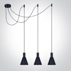 One Light Tala 63122BB lampa wisząca 3x10 W czarna