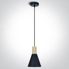 One Light Tala 63122BBS lampa wisząca 1x10 W czarna-mosiądz