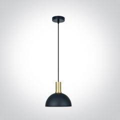 One Light Omorfo 63140BBS lampa wisząca 1x10 W czarna-mosiądz