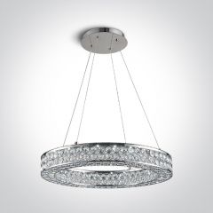 One Light 63184CCW lampa wisząca 1x24 W chrom