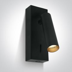 One Light Kandila 65746ABW kinkiet 1x3 W czarny