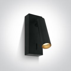 One Light Kandila 65746BW kinkiet 1x3 W czarny