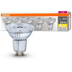 Osram Base 4058075157941 żarówki led multipack 5x2.6 W 2700 K gu10