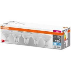 Osram Base 4058075466555 żarówki led multipack 5x4.3 W 4000 K gu10