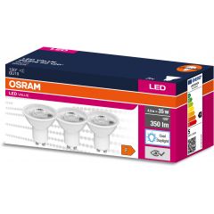 Osram Value 4058075497597 żarówki led multipack 3x4.5 W 6500 K gu10