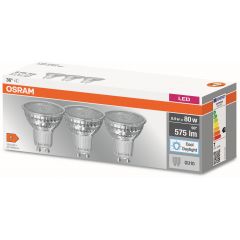 Osram Base 4058075614550 żarówki led multipack 3x6.9 W 6500 K gu10