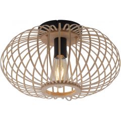 Leuchten Direkt Racoon 1141079 lampa podsufitowa 1x40 W czarna-drewno