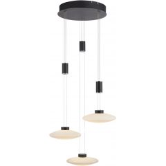 Paul Neuhaus Lautada 208218 lampa wisząca 3x7.5 W czarna