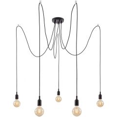 Paulmann Neordic PL50389 lampa wisząca 5x60 W czarna