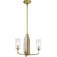 Quintiesse Kimrose QNKIMROSE3BNB lampa wisząca 3x40 W mosiądz