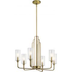 Quintiesse Kimrose QNKIMROSE6BNB lampa wisząca 6x40 W mosiądz