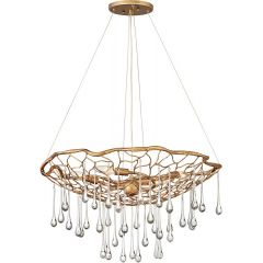 Quintiesse Laguna QNLAGUNA4P lampa wisząca 4x40 W złota