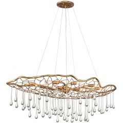 Quintiesse Laguna QNLAGUNA8P lampa wisząca x40 W złota