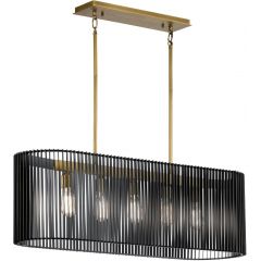 Quintiesse Linara QNLINARAISLEBK lampa wisząca 5x60 W czarna-mosiądz