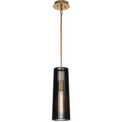 Quintiesse Linara QNLINARAPBK lampa wisząca 1x60 W czarna-mosiądz