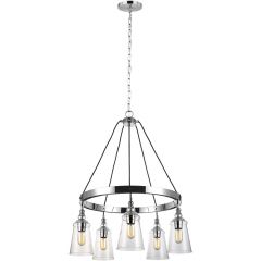 Quintiesse Loras QNLORAS5 lampa wisząca 5x60 W chrom