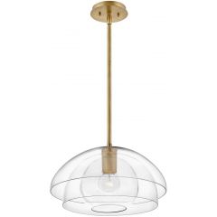 Quintiesse Lotus QNLOTUSPHBR lampa wisząca 1x60 W mosiądz-przezroczysta