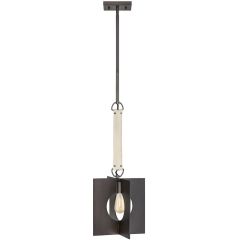 Quintiesse Ludlow QNLUDLOW1PGR lampa wisząca 1x60 W grafitowa