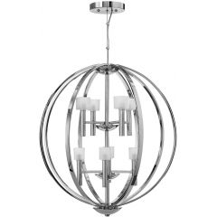 Quintiesse Mondo QNMONDO8 lampa wisząca x3 W biała-chrom