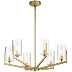 Quintiesse Nye QNNYE6BNB lampa wisząca 6x40 W mosiądz