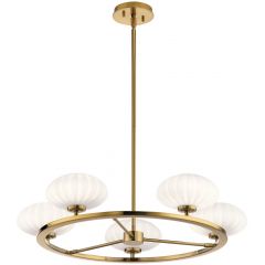Quintiesse Pim QNPIM5FXG lampa wisząca 5x W złota