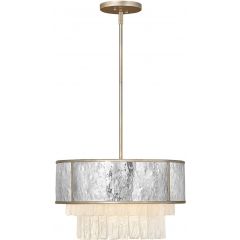 Quintiesse Reverie QNREVERIE4PCPG lampa wisząca 4x40 W złota-szary/popielaty