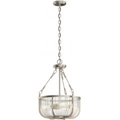 Quintiesse Roux QNROUX3BN lampa wisząca 3x60 W nikiel