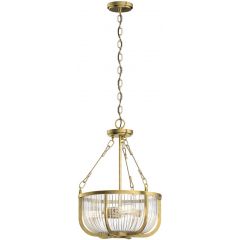 Quintiesse Roux QNROUX3NBR lampa wisząca 3x60 W mosiądz