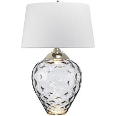 Quintiesse Samara QNSAMARATLLRGSMK lampa stołowa 2x7 W przydymiona-szara-nikiel