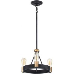 Quintiesse Silas QNSILAS3PDZ lampa wisząca 3x60 W mosiądz