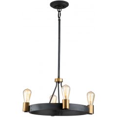 Quintiesse Silas QNSILAS4PDZ lampa wisząca 4x60 W mosiądz