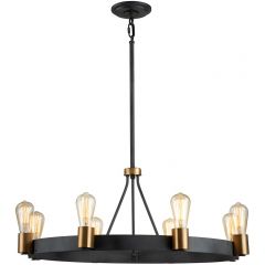 Quintiesse Silas QNSILAS8PDZ lampa wisząca x60 W mosiądz