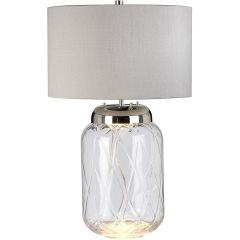 Quintiesse Sola QNSOLATLL lampa stołowa 2x9 W przezroczysta-srebrna