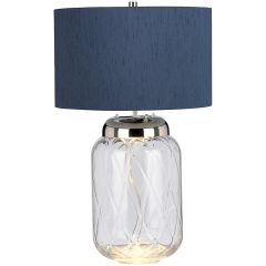 Quintiesse Sola QNSOLATLLBLU lampa stołowa 2x9 W przezroczysta-niebieska