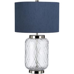 Quintiesse Sola QNSOLATLSBLU lampa stołowa 1x60 W przezroczysta-niebieska