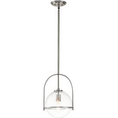 Quintiesse Somerset QNSOMERSETPCBN lampa wisząca 1x60 W przezroczysta-nikiel
