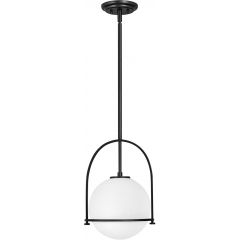 Quintiesse Somerset QNSOMERSETPOBK lampa wisząca 1x60 W czarna-mleczna