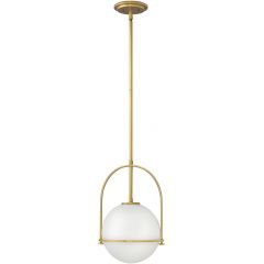 Quintiesse Somerset QNSOMERSETPOHB lampa wisząca 1x60 W mosiądz-mleczna