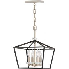 Quintiesse Stinson QNSTINSON4PMBK lampa wisząca 4x60 W czarna-nikiel