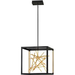 Quintiesse Styx QNSTYXLEDPBG lampa wisząca 1x48 W czarna-złota Quintiesse Styx QNSTYXLEDPBG lampa wisząca 1x48 W czarna-złota