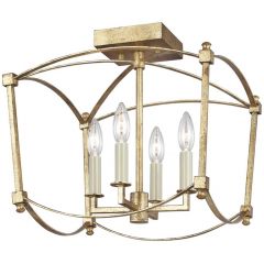 Quintiesse Thayer QNTHAYERSFADB lampa podsufitowa 4x40 W złota