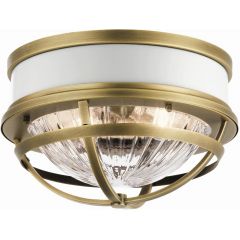 Quintiesse Tollis QNTOLLISFNBR lampa podsufitowa 2x40 W biała-mosiądz