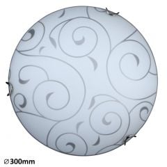 Rabalux Harmony 3852 plafon 1x60 W biały-chrom-wzór