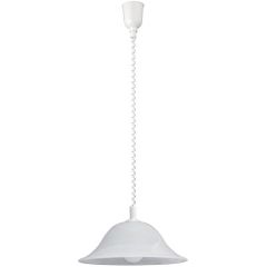 Rabalux Alabastro 3904 lampa wisząca 1x60 W biała