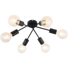 Rabalux Lamar 3990 lampa podsufitowa 6x40 W czarna