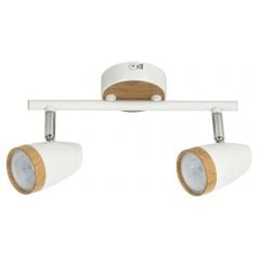 Rabalux Karen 5565 lampa podsufitowa 2x4 W biała-drewno